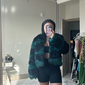 Faux fur coat
